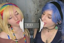 ASMR Twin Ear Licking Lesbian Edition