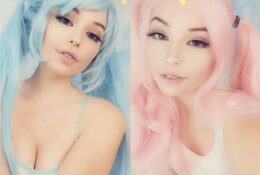 Belle Delphine Blue & Pink hair Snapchat Photoshoot