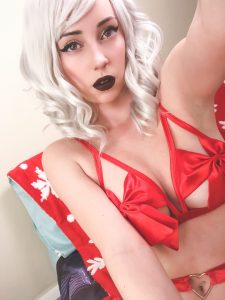 Hannah Ray Lewd Red Lingerie Patreon Photos
