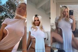 Lindsey Pelas White Transparent Dress Tease Video Leaked