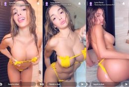 Lyna Perez Sexy Yellow Bikini Strip Tease Video Leaked