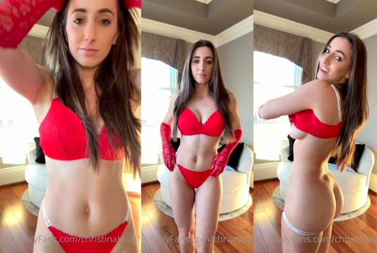 Christina Khalil Nip Slip Red Lingerie Onlyfans Video Leaked
