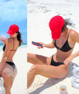Kendall Jenner Sexy Thong Beach Bikini Set Leaked