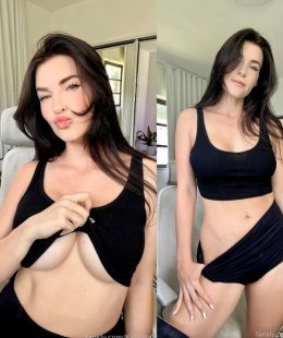 KittyPlays Black Tank Top And Shorts Fansly Set Leaked