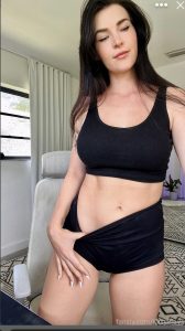 KittyPlays Black Tank Top And Shorts Fansly Set Leaked