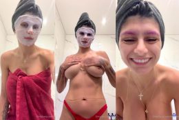 Mia Khalifa Boob Slip Face Mask PPV Video Leaked